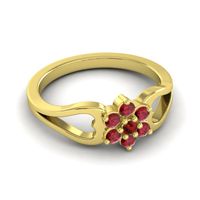 Simple Floral Pave Manyu Ring