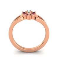 Simple Floral Pave Manyu Ring