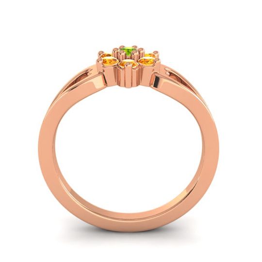 Simple Floral Pave Manyu Ring