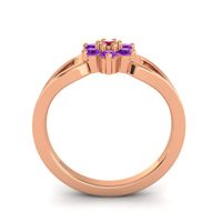 Simple Floral Pave Manyu Ring