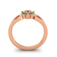 Simple Floral Pave Manyu Ring