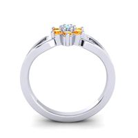 Simple Floral Pave Manyu Ring