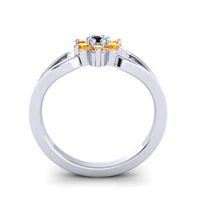 Simple Floral Pave Manyu Ring