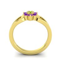 Simple Floral Pave Manyu Ring