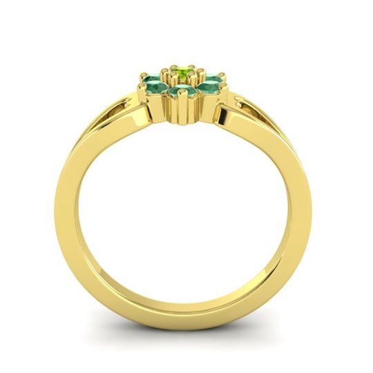 Simple Floral Pave Manyu Ring