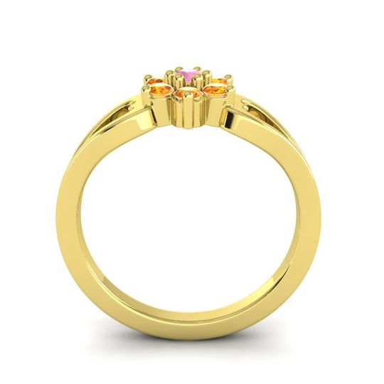 Simple Floral Pave Manyu Ring