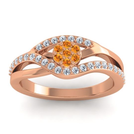 Simple Floral Pave Zami Ring