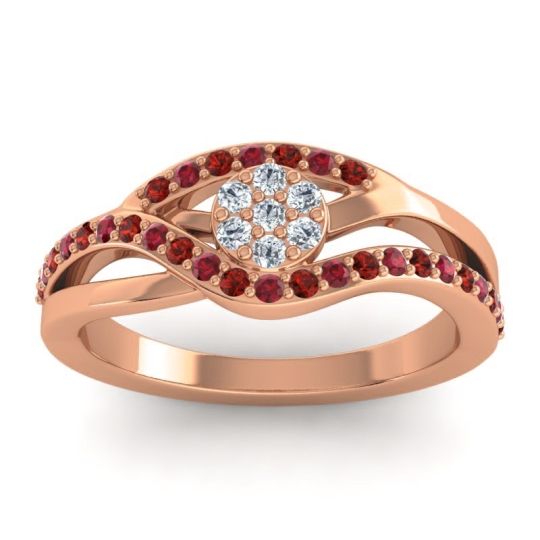 Simple Floral Pave Zami Ring