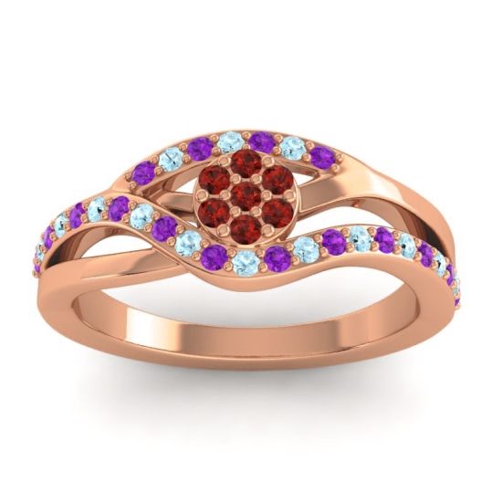 Simple Floral Pave Zami Ring