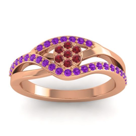 Simple Floral Pave Zami Ring