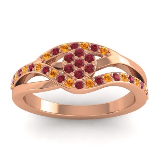 Simple Floral Pave Zami Ring