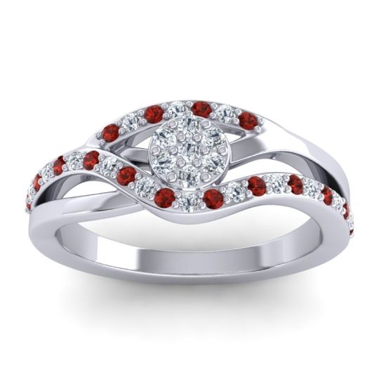 Simple Floral Pave Zami Ring
