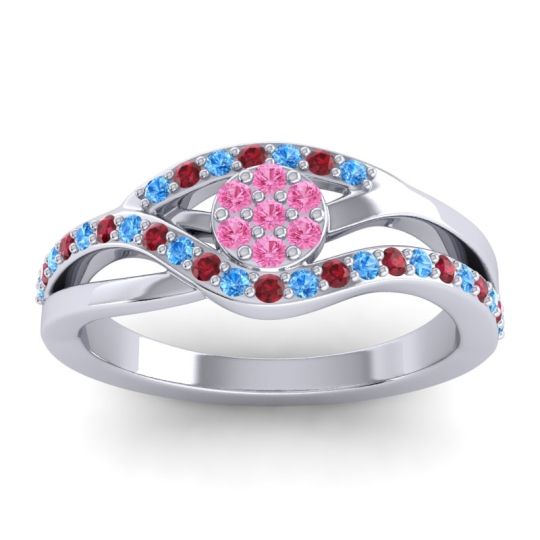 Simple Floral Pave Zami Ring