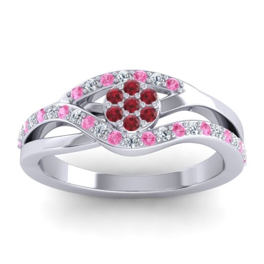 Simple Floral Pave Zami Ring