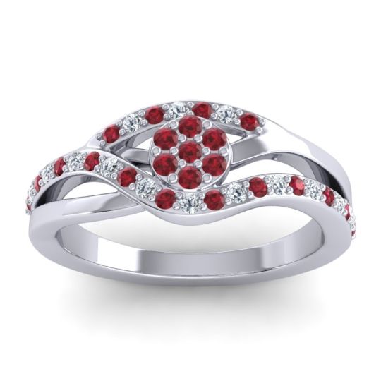 Simple Floral Pave Zami Ring