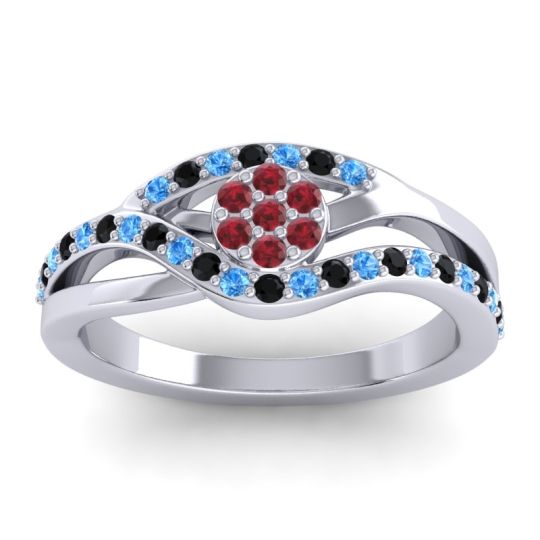 Simple Floral Pave Zami Ring