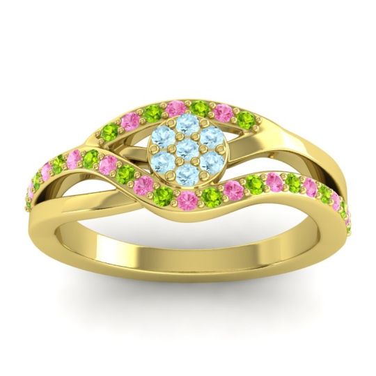 Simple Floral Pave Zami Ring
