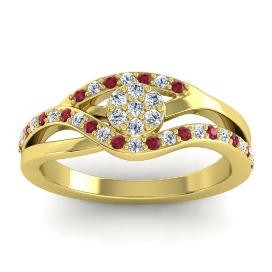 Simple Floral Pave Zami Ring