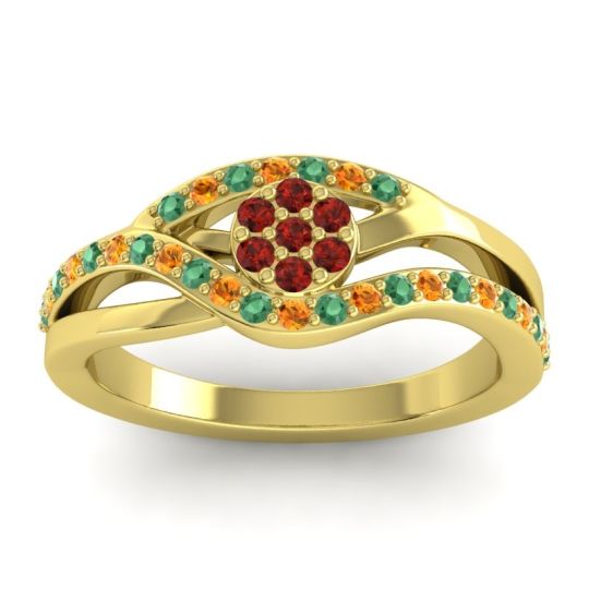 Simple Floral Pave Zami Ring