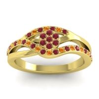 Ruby Fashion Ring In 14k Yellow Gold With Citrine – Zami Simple Ring