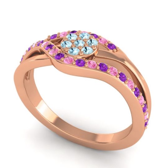 Simple Floral Pave Zami Ring