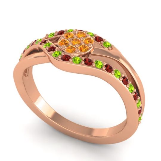 Simple Floral Pave Zami Ring