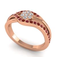 Simple Floral Pave Zami Ring