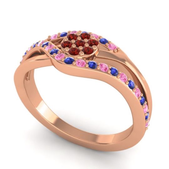Simple Floral Pave Zami Ring