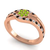 Simple Floral Pave Zami Ring
