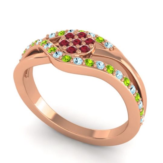 Simple Floral Pave Zami Ring