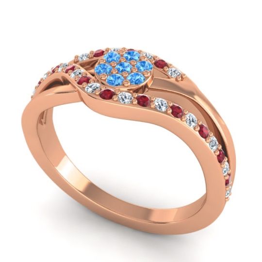 Simple Floral Pave Zami Ring