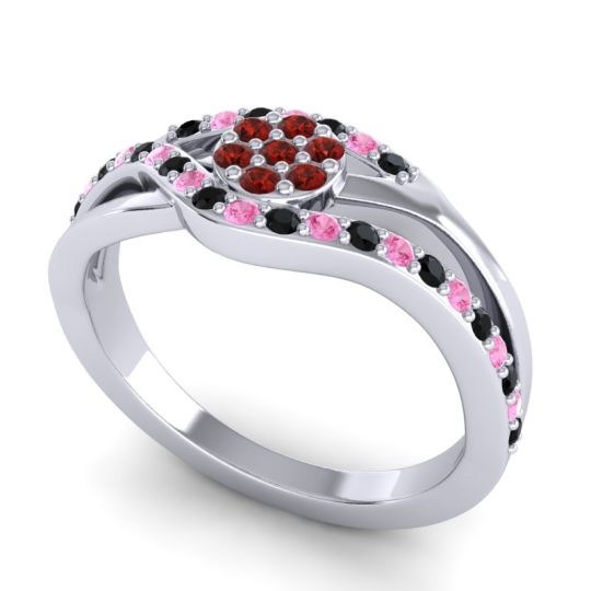 Simple Floral Pave Zami Ring