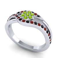 Simple Floral Pave Zami Ring