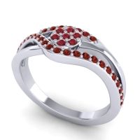 Simple Floral Pave Zami Ring