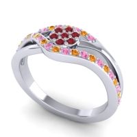Simple Floral Pave Zami Ring