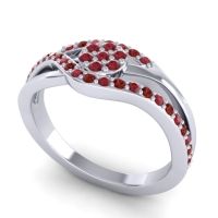 Simple Floral Pave Zami Ring
