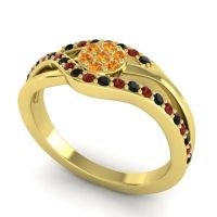 Simple Floral Pave Zami Ring