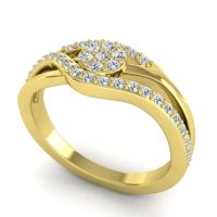 Simple Floral Pave Zami Ring