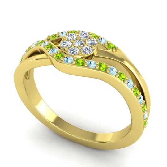 Simple Floral Pave Zami Ring