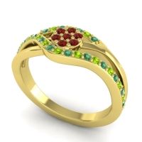 Simple Floral Pave Zami Ring