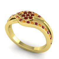 Simple Floral Pave Zami Ring