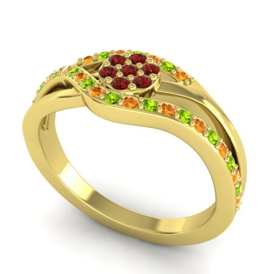 Simple Floral Pave Zami Ring