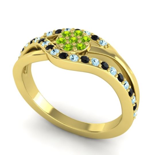 Simple Floral Pave Zami Ring