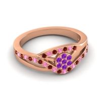 Simple Floral Pave Zami Ring