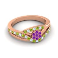 Simple Floral Pave Zami Ring
