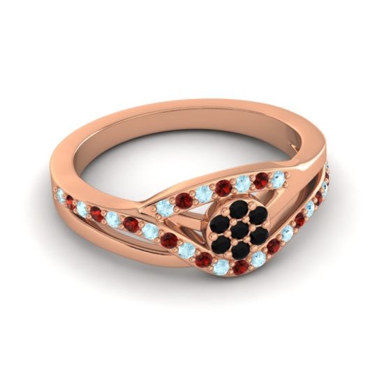 Simple Floral Pave Zami Ring