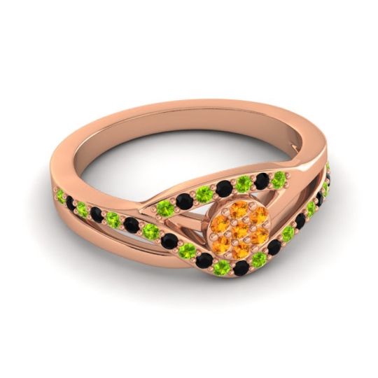 Simple Floral Pave Zami Ring