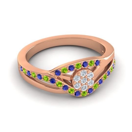 Simple Floral Pave Zami Ring