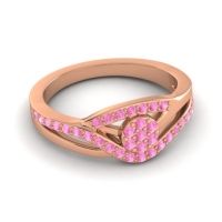 Simple Floral Pave Zami Ring