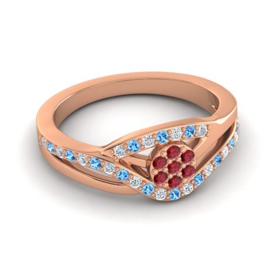 Simple Floral Pave Zami Ring